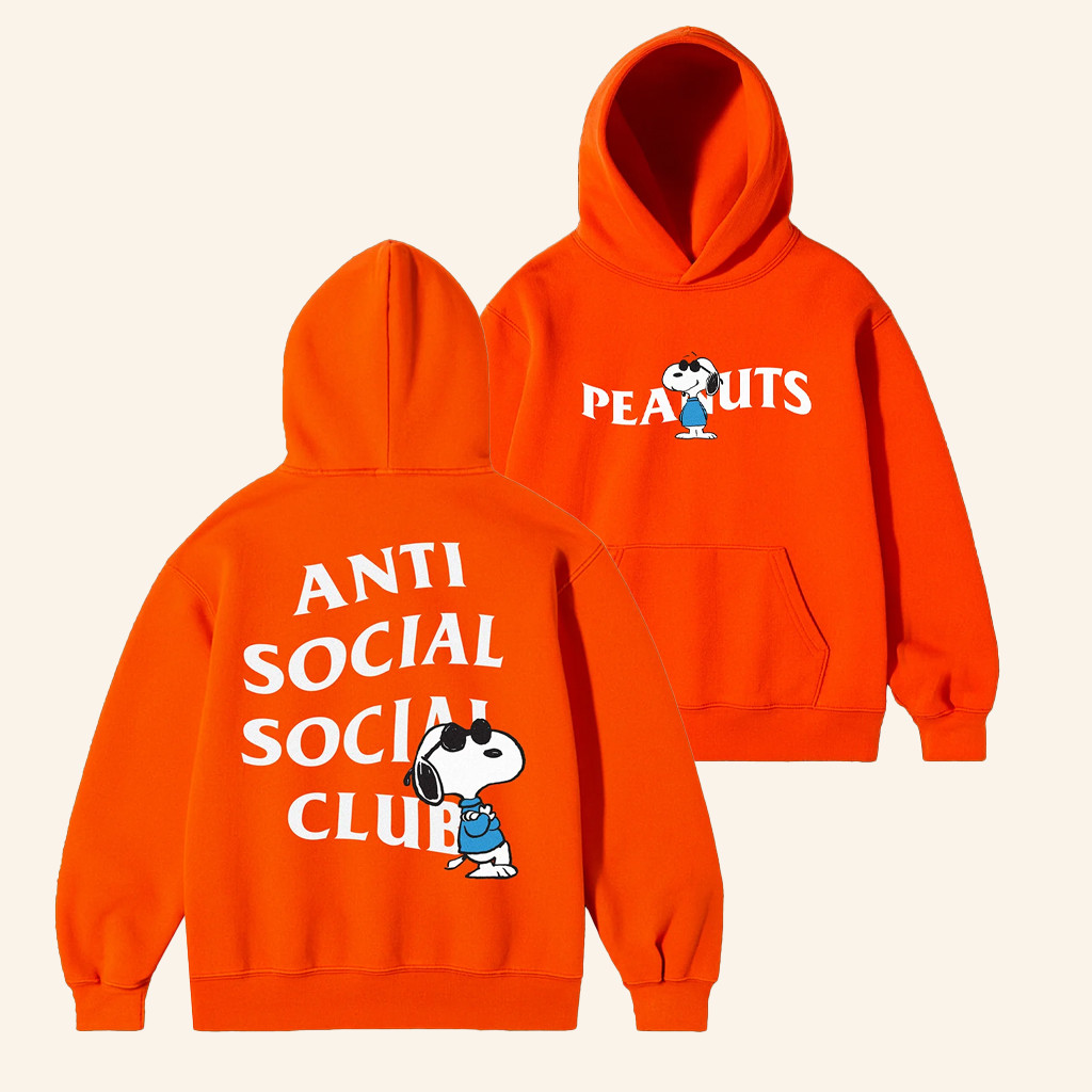 Anti Social Social Club Merch ASSC X Peanuts Joe Cool Hoodie Christmas Gifts For Husband Anti Social Social Club Merch ASSC X Peanuts Joe Cool Hoodie Christmas Gifts For Husband