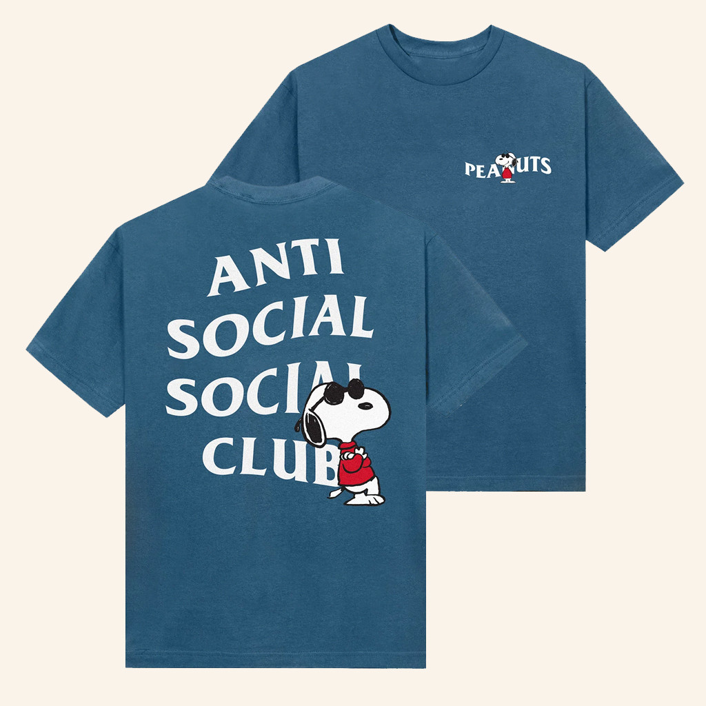 Anti Social Social Club Merch ASSC X Peanuts Joe Cool T-Shirt Gifts For Boyfriend