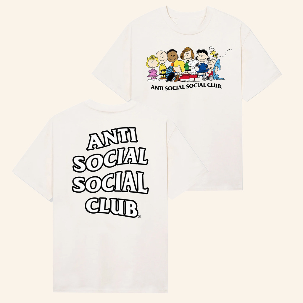 Anti Social Social Club Merch ASSC X Peanuts Peanuts Gang T-Shirt Gifts For Son