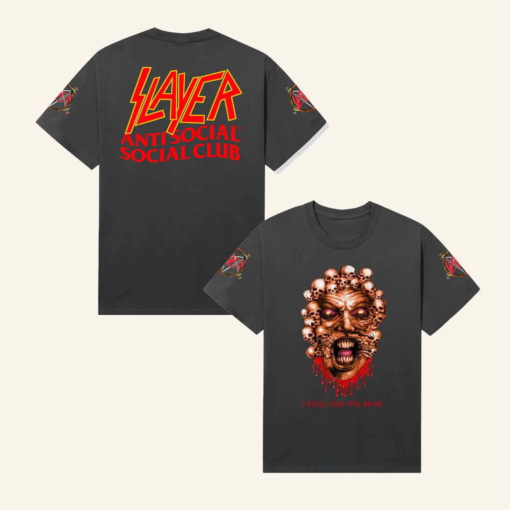 Anti Social Social Club Merch ASSC X Slayer Multi Social T-Shirt Gifts For Friends