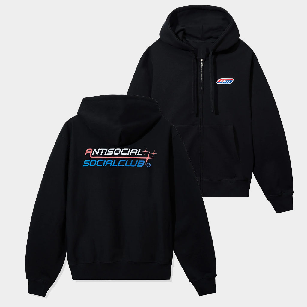 Anti Social Social Club Merch Racing Zip Hoodie Best Birthday Gift For Husband-1