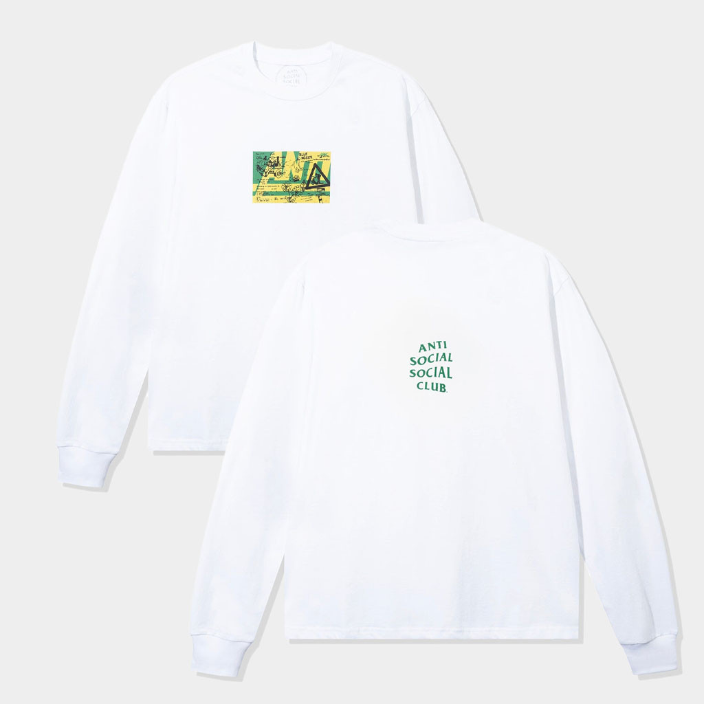 Anti Social Social Club Merch Road Sign Long Sleeve Shirt White Gifts Ideas For Friends
