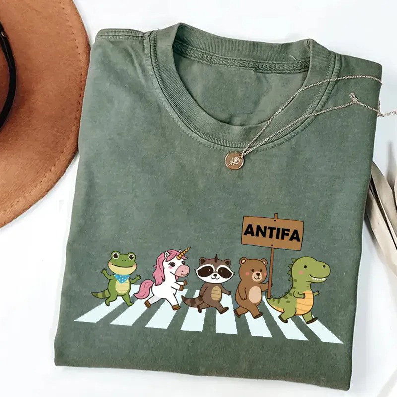 Anti Trump March T-Shirt Protest Cartoon Graphic Tee Gift For Activists