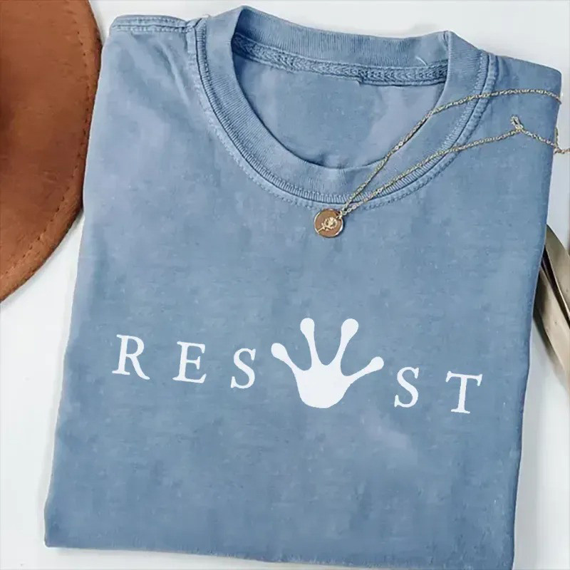 Anti Trump Resist Hand T-Shirt Feminist Protest Graphic Tee Gift For Activists