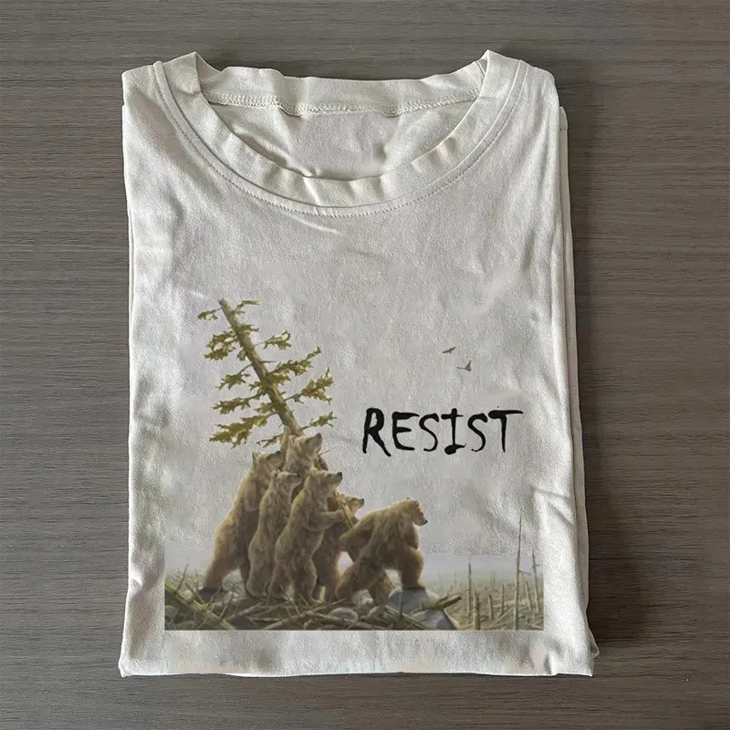 Anti Trump Resist Mountain T-Shirt Nature Protest Graphic Tee Gift For Hikers
