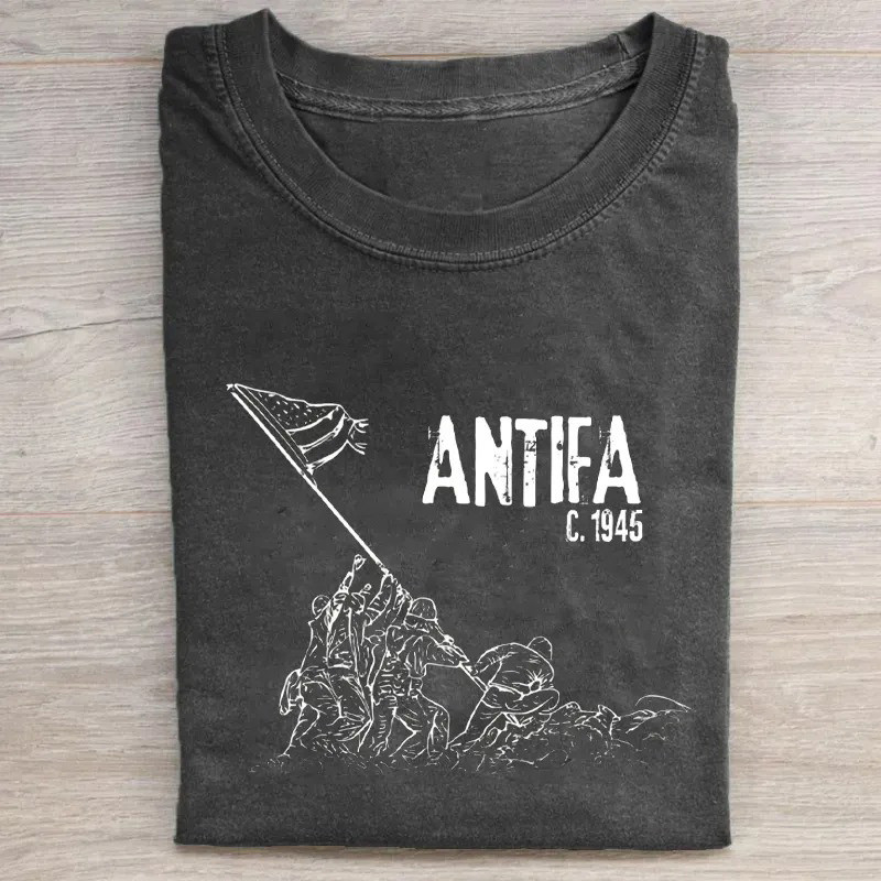 Antifa Moon T-Shirt Anti Fascist Protest Graphic Tee Gift For Organizers