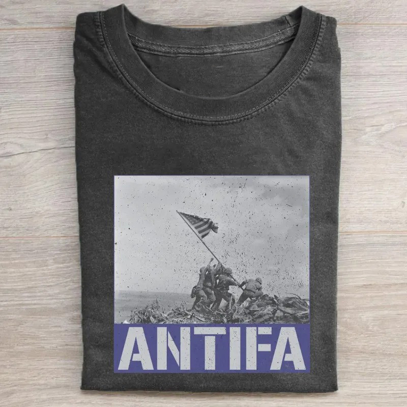 Antifa Poster T-Shirt Anti Fascist Protest Graphic Tee Gift For Organizers