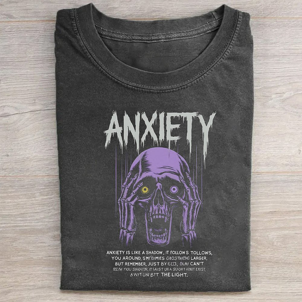 Anxiety Graphic T-Shirt Funny Mental Health Awareness Tee For Men And Women