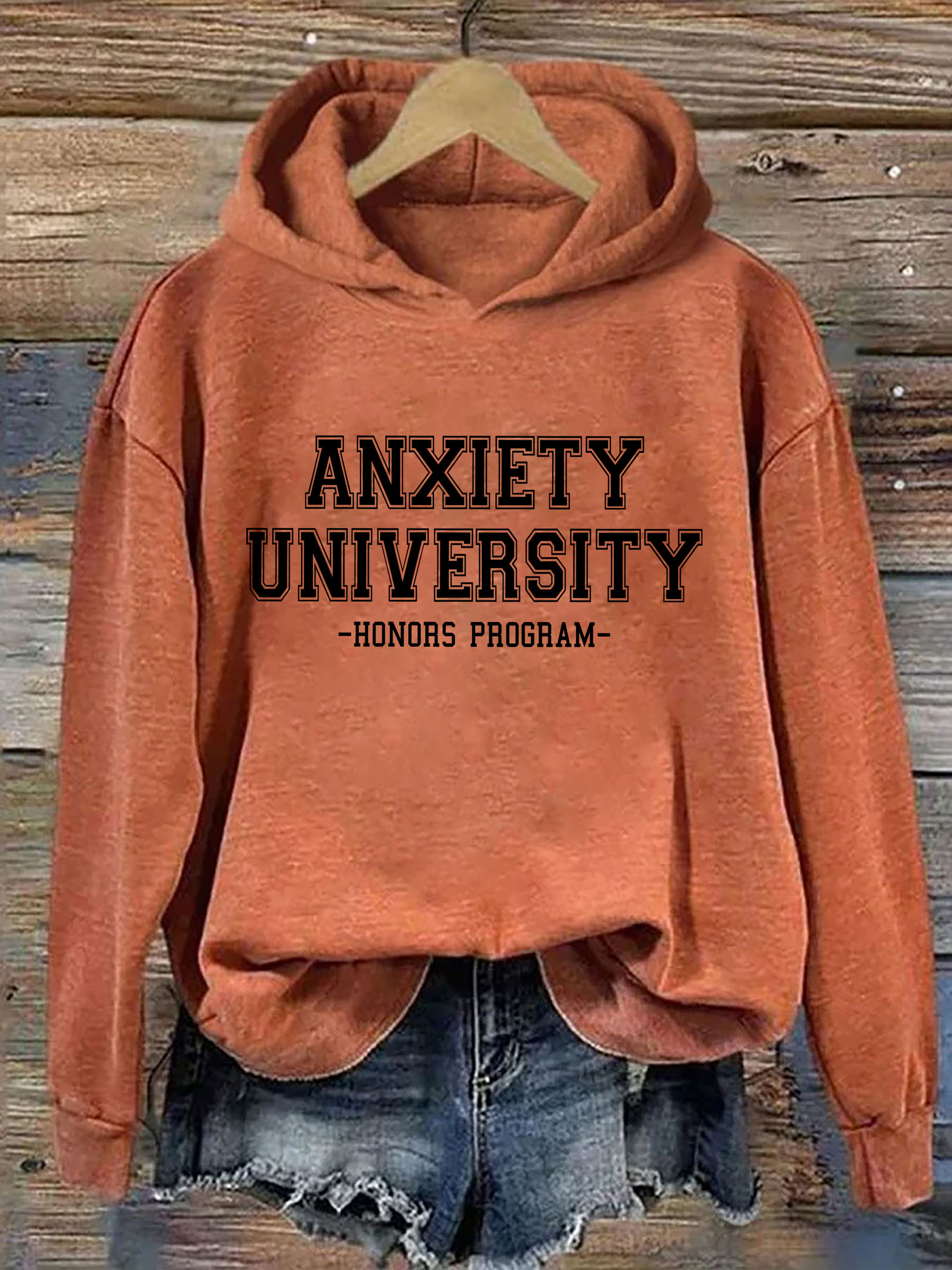 Anxiety University Honors Program Hoodie Funny Hooded Sweatshirt Funny Gift Ideas