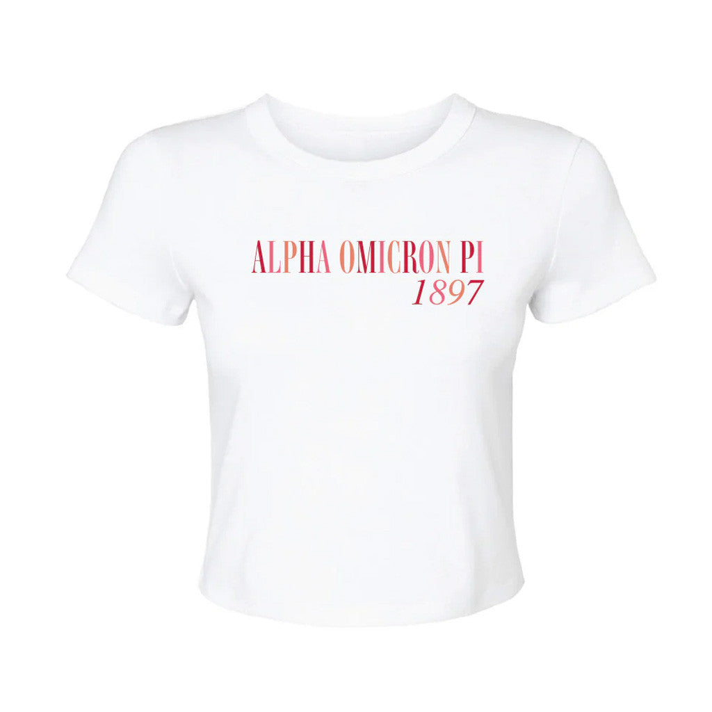 Aoii Merch Alpha Omicron Pi 1897 Baby Tee Gifts For Girlfriend Aoii Merch Alpha Omicron Pi 1897 Baby Tee Gifts For Girlfriend