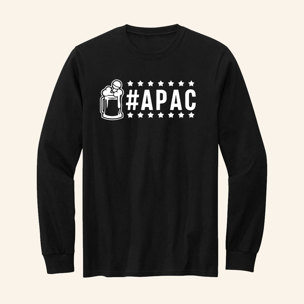 APAC Mic In Mug Long Sleeve Shirt Drinkin Bros Merch Gift Ideas For Husband