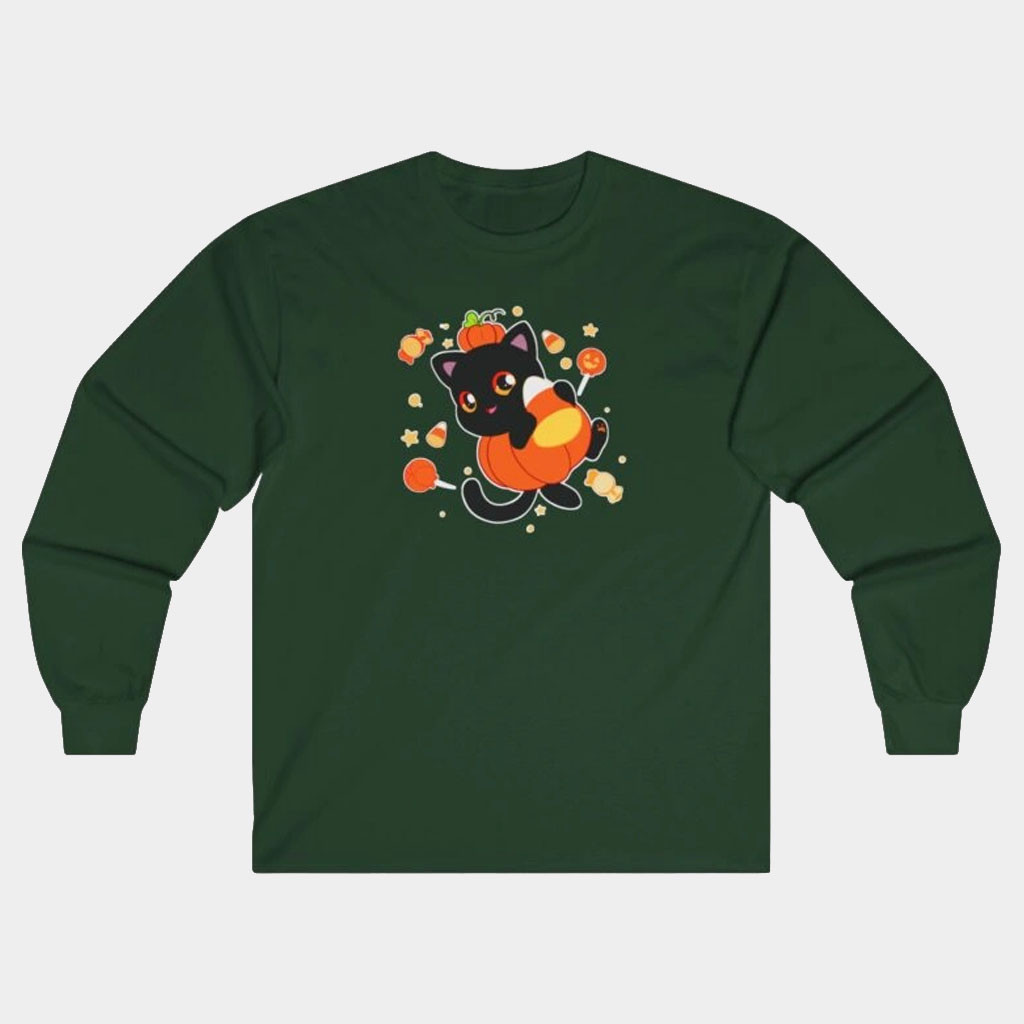 Aphmau Merch Aphmau Pumpkin Cat Long Sleeve T-Shirt Birthday Gift For BFF