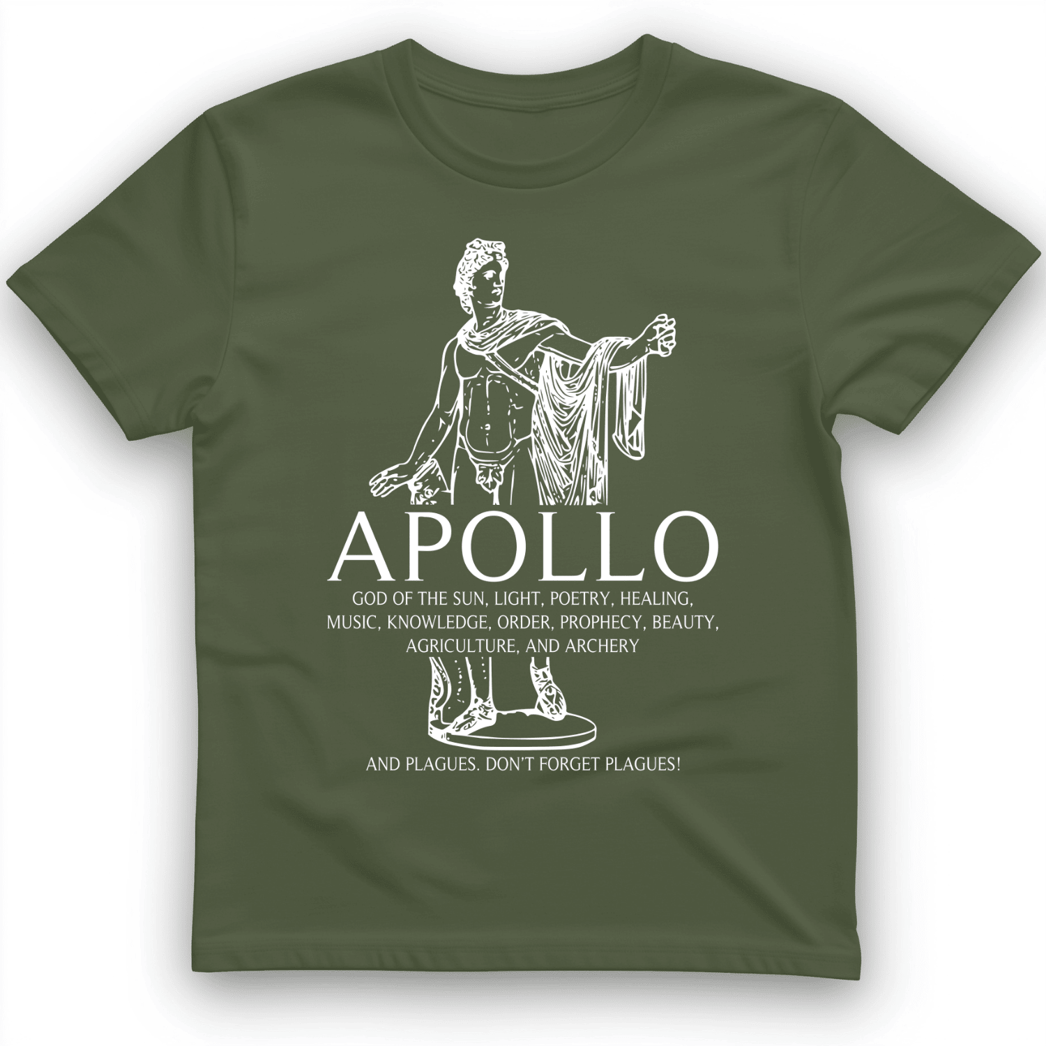 Apollo Ancient Greek God T-Shirt Funny Clothes Unique Gifts For Apollo Enthusiasts