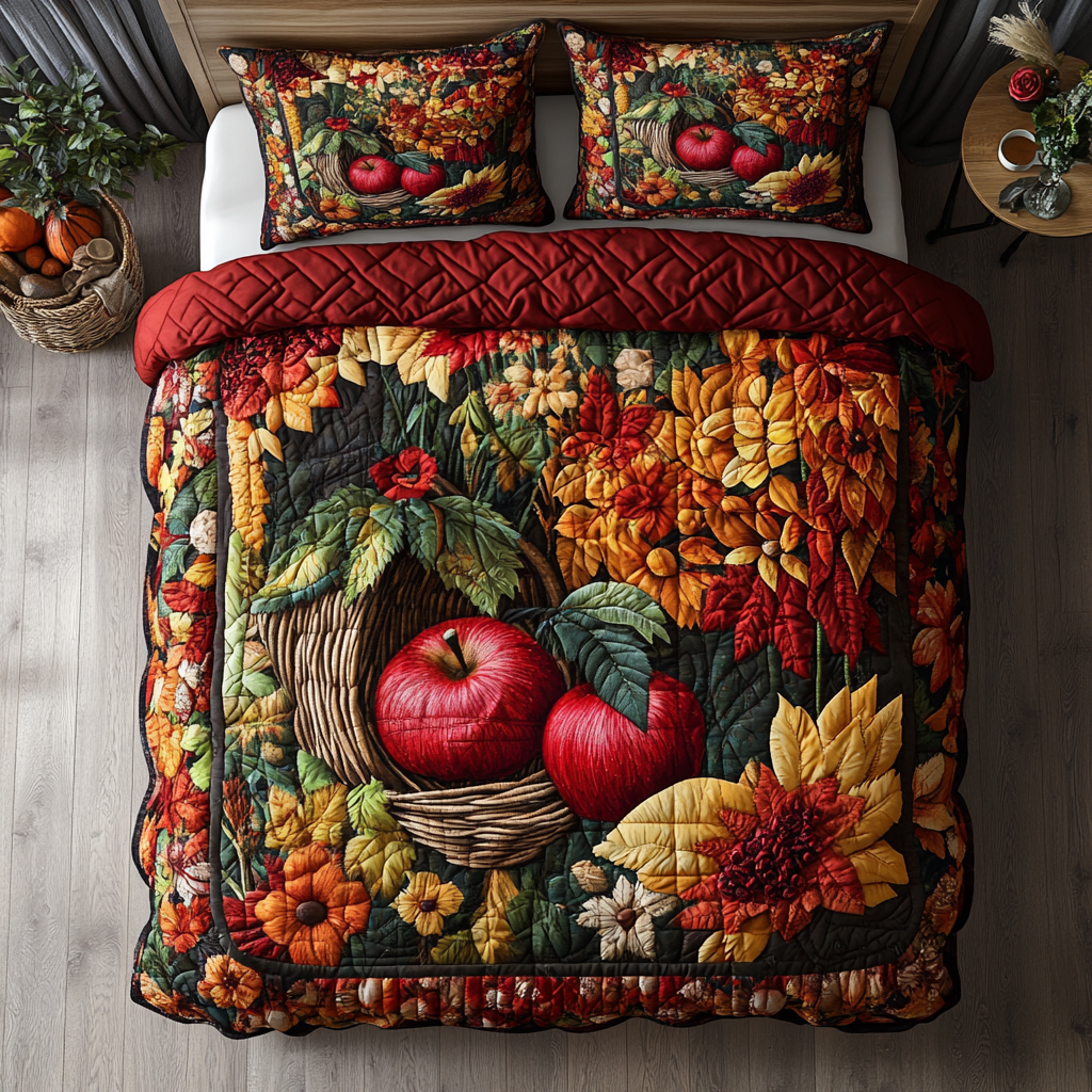 Apple Grove Quilted Bedding Set Best Comforter Sets Autumn Gift Ideas