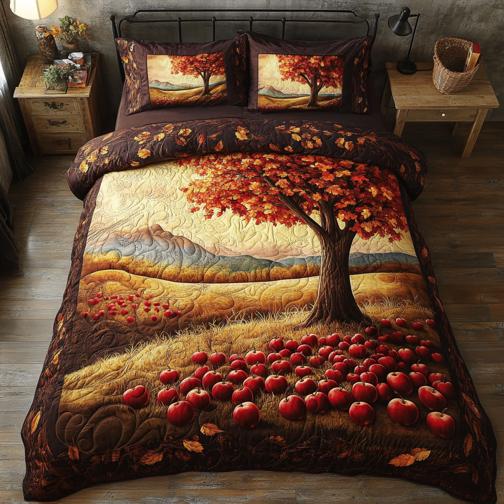 Apple Hills Quilted Bedding Set Bedroom Decorations Cozy Fall Gift Ideas