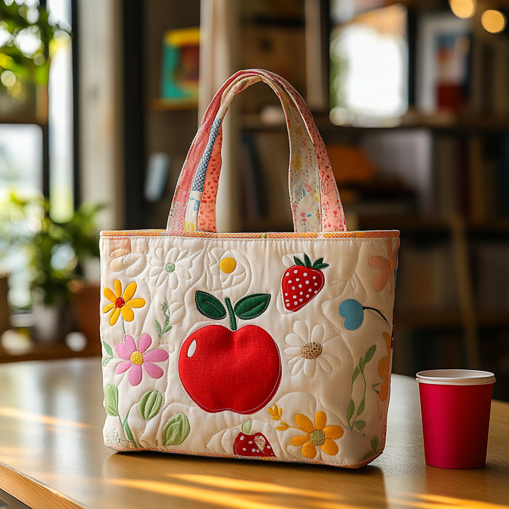 Apple Honor Quilted Tote Bag Gifts For Sea Lovers
