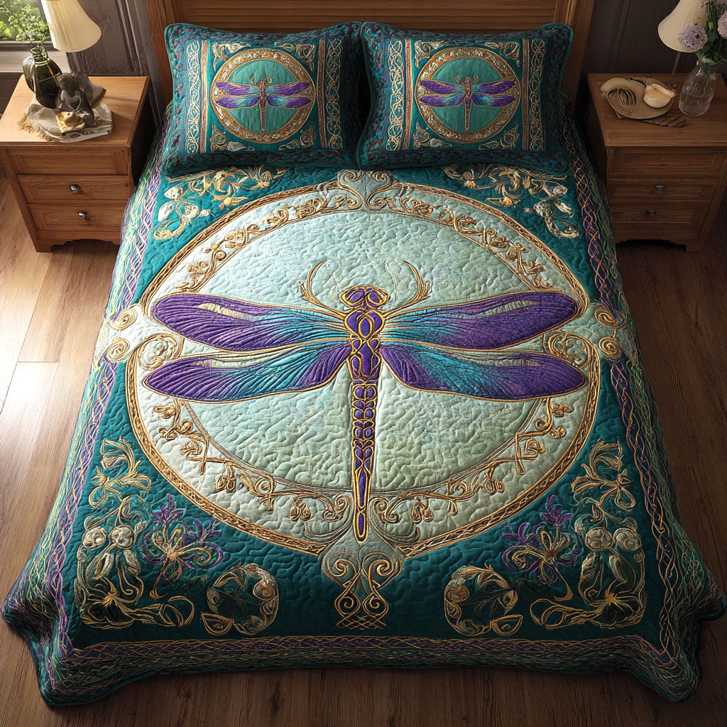 Aqua Dream Quilted Bedding Set Full Size Bed Set Holiday Gift For Wife