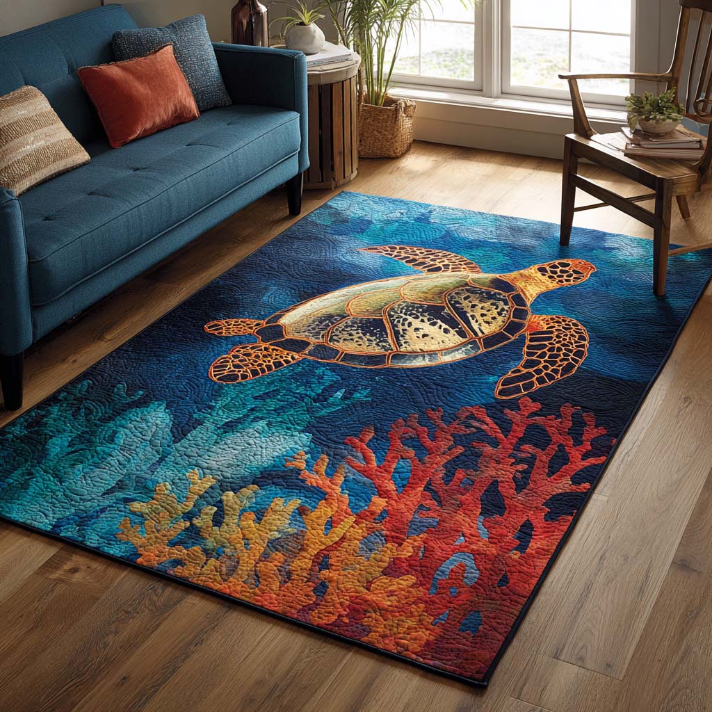 Aqua Turtle Area Rug Living Room Rugs Xmas Gifts For Family