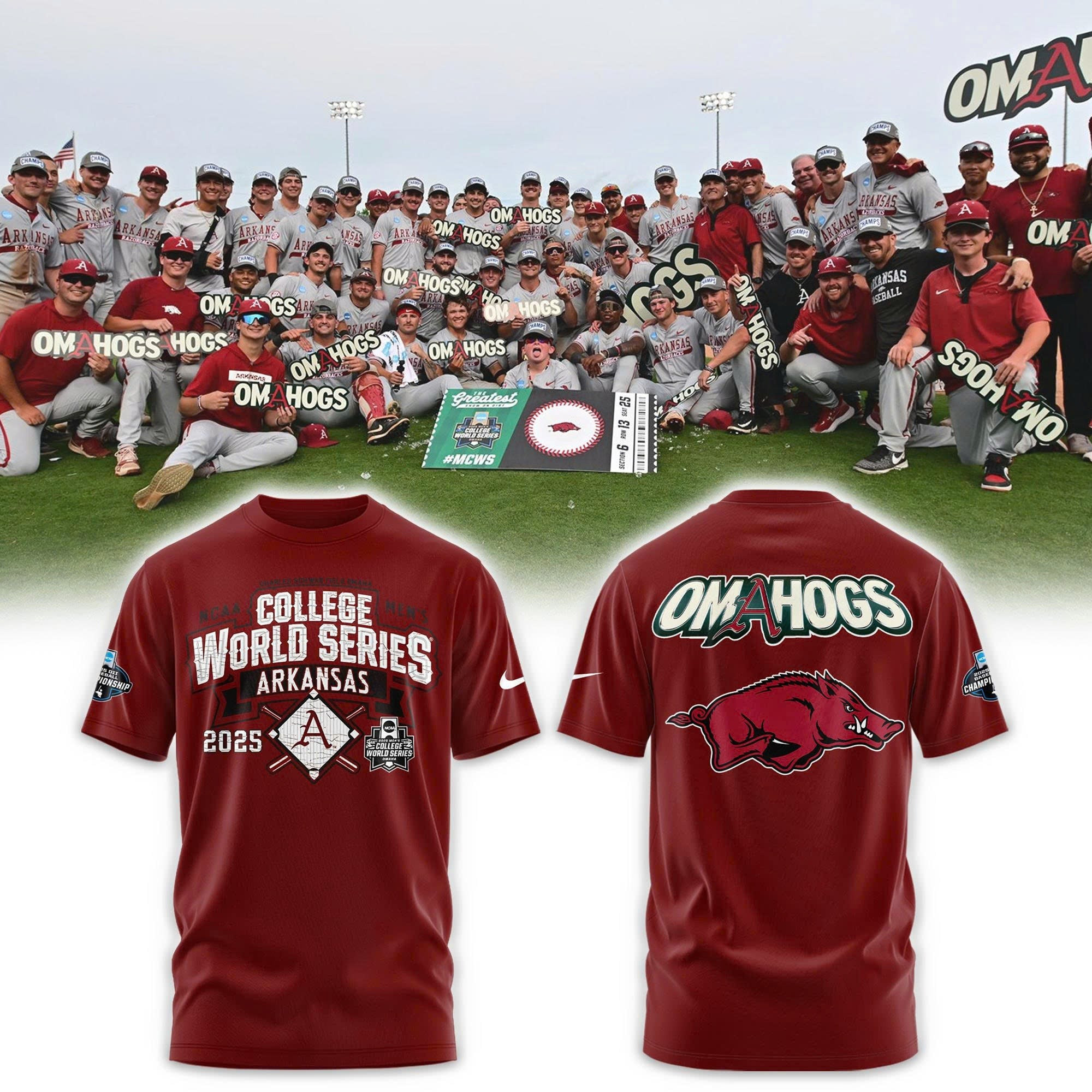 ARB 2025 College World Series T-Shirt Gifts For Baseball Fans
