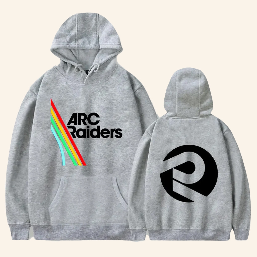 ARC Raiders Merch ARC Raiders Gray Logo Hoodie Christmas Gifts For Guys ARC Raiders Merch ARC Raiders Gray Logo Hoodie Christmas Gifts For Guys