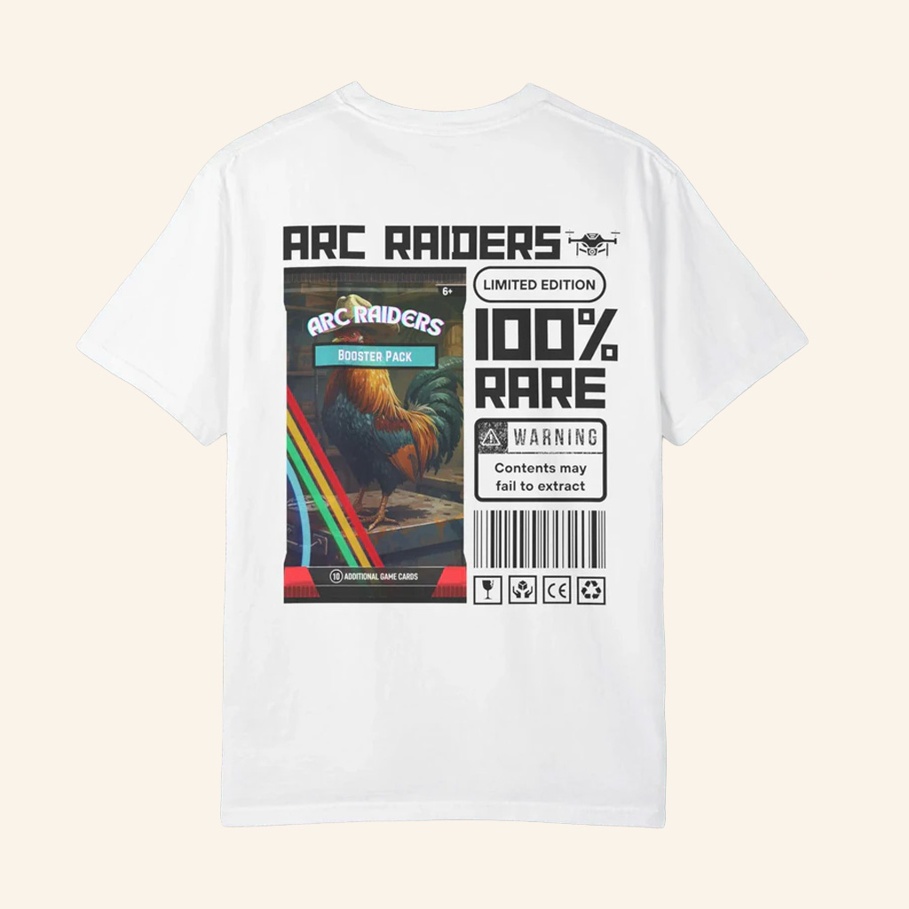 ARC Raiders Merch Rooster With Cowboy Hat 100 Rare White T-Shirt Gifts For Gamers ARC Raiders Merch Rooster With Cowboy Hat 100 Rare White T-Shirt Gifts For Gamers