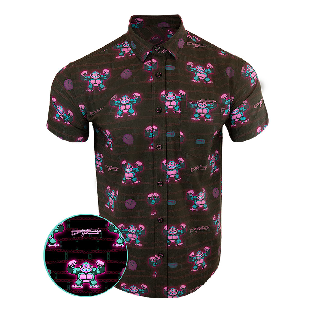 Arcade Series 4 Button Down Shirt Tactical Aloha Print Shirt Xmas Gifts For Him