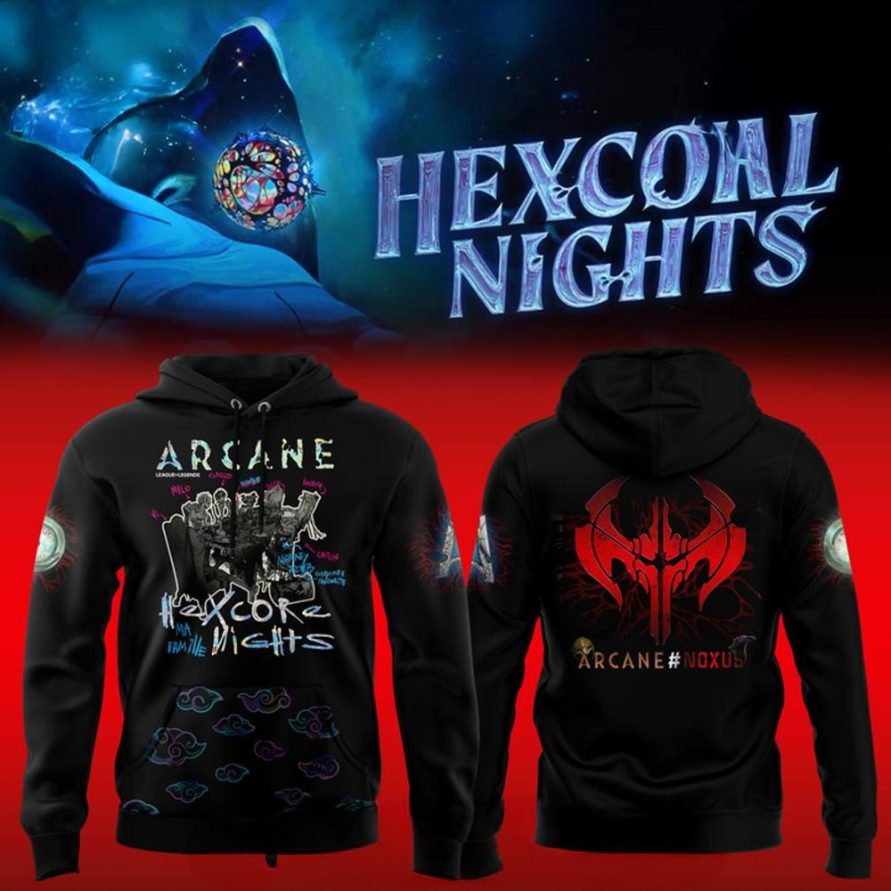 Arcane Hexcore Nights 2025 Limited Edition Hoodie Arcane Hexcore Merch Unique Gift For Fans