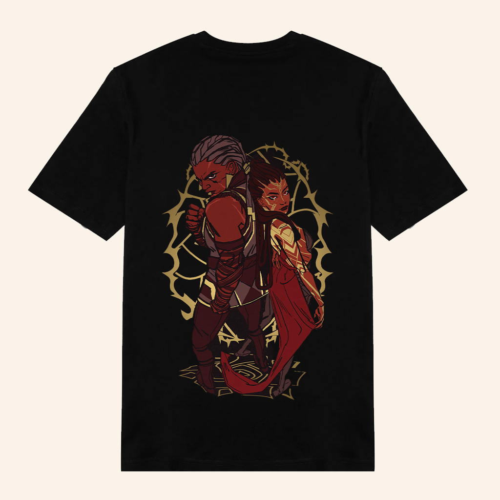 Arcane Mel And Ambessa Foil T-Shirt League Of Legends Merch Gifts For Game Lovers