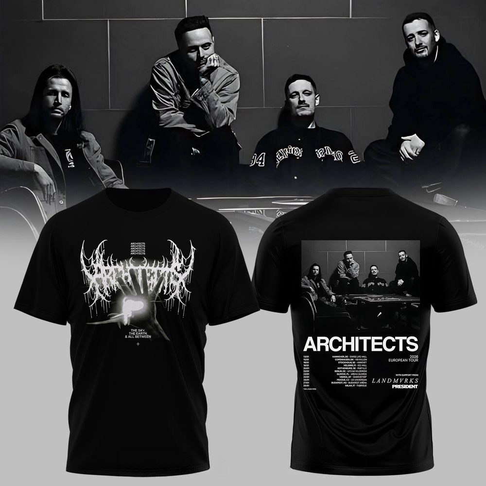 ARCHITECTS 2026 European Tour T-Shirt ARCHITECTS Merch Birthday Gift For Band Fans