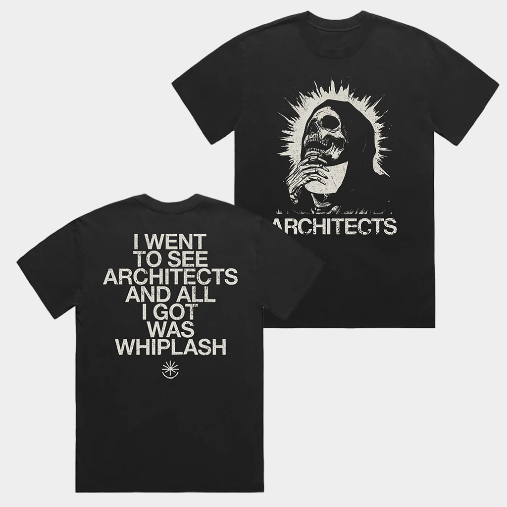 Architects Merch All I Got Was Whiplash Black T-Shirt Gifts For Band Fans