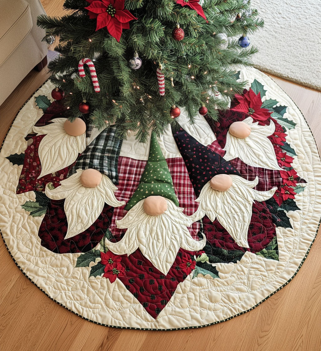 Arctic Amble Quilted Christmas Tree Skirt Christmas Tree Base Cover Best Holiday Gifts 2025