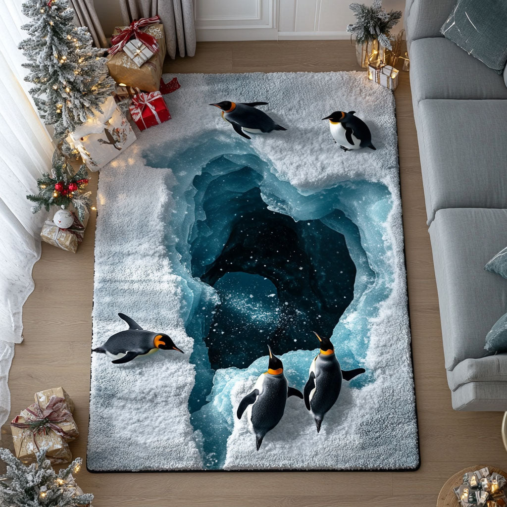 Arctic Area Rug Modern Holiday Decor Penguin Gifts For Him
