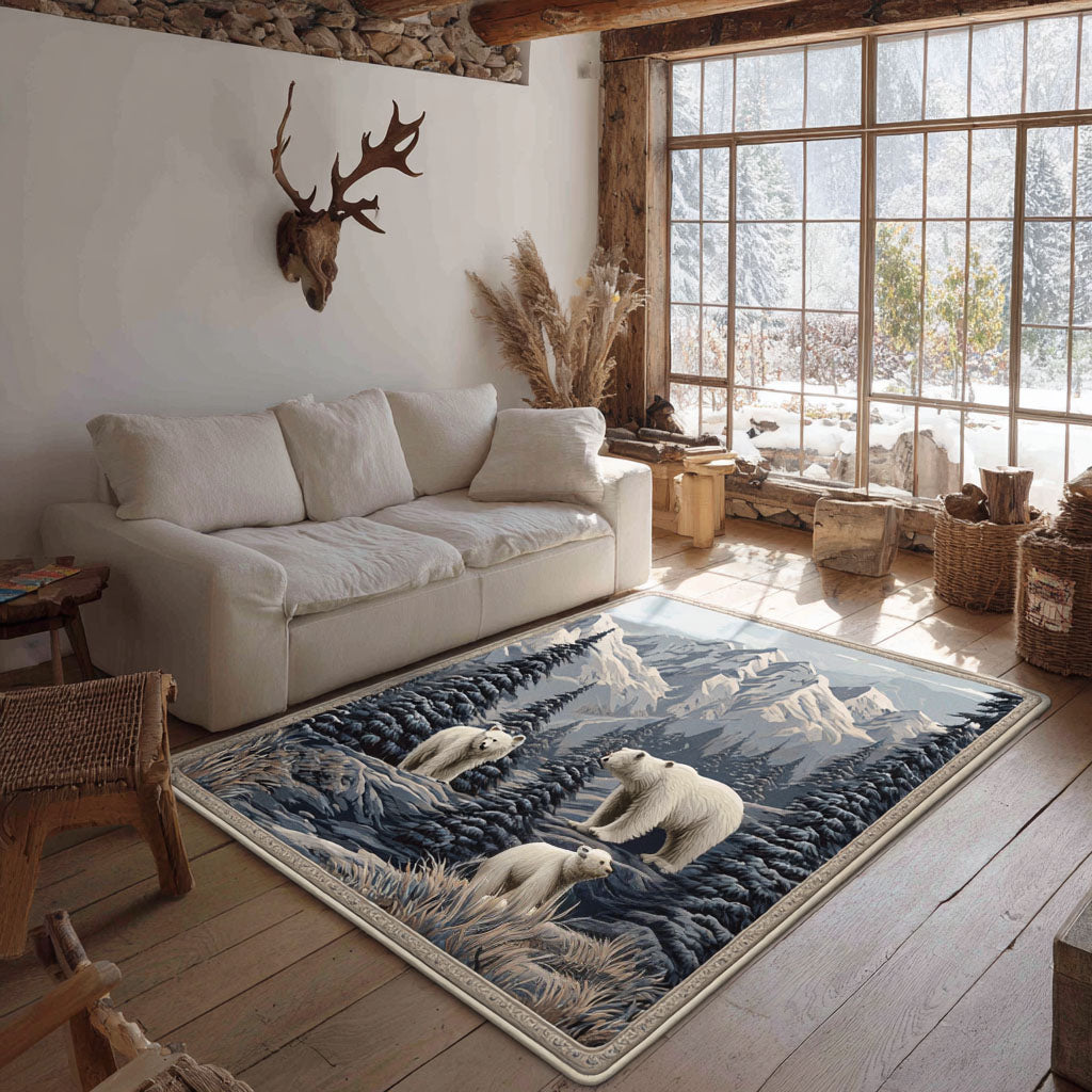 Arctic Calm Area Rug Front Entryway Ideas Unique Bear Gifts