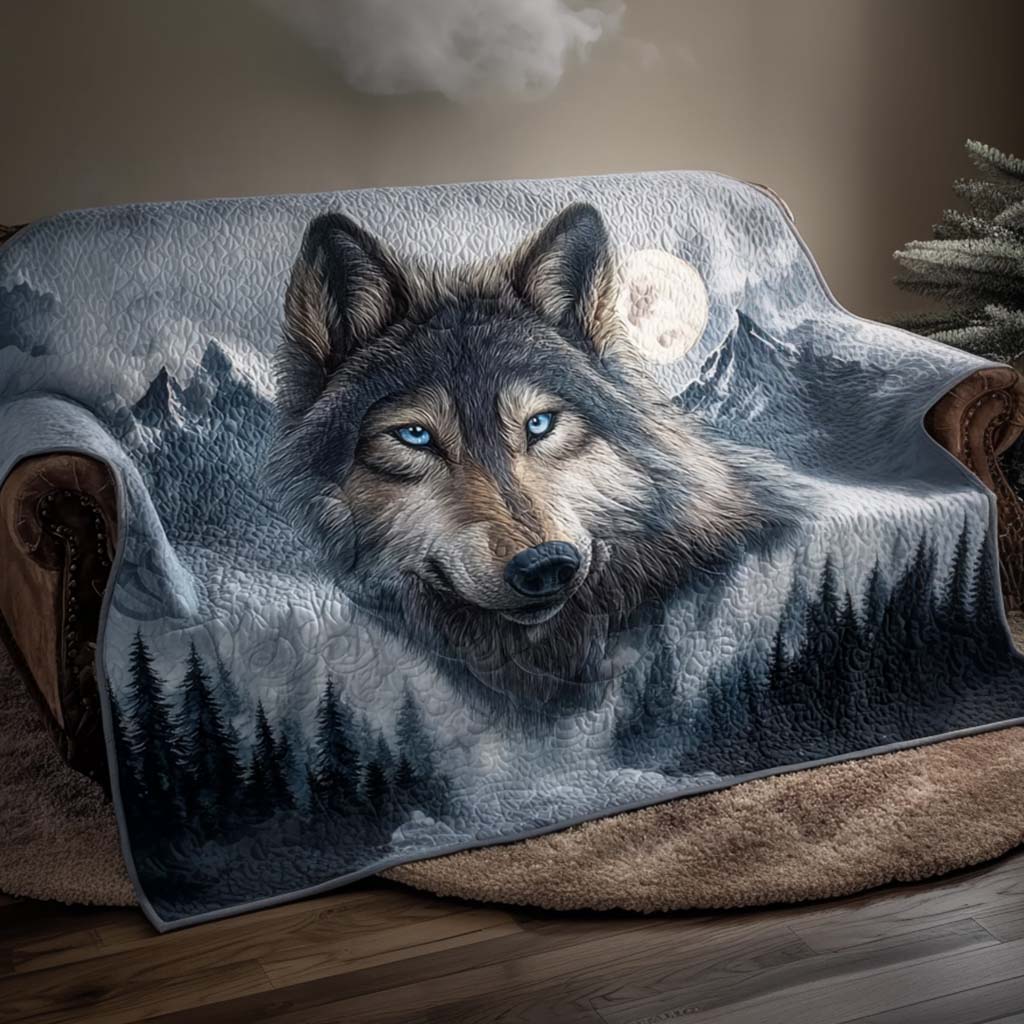 Arctic Hunter Quilted Sofa Cover Couch Protector Wolf Gifts For Him Her