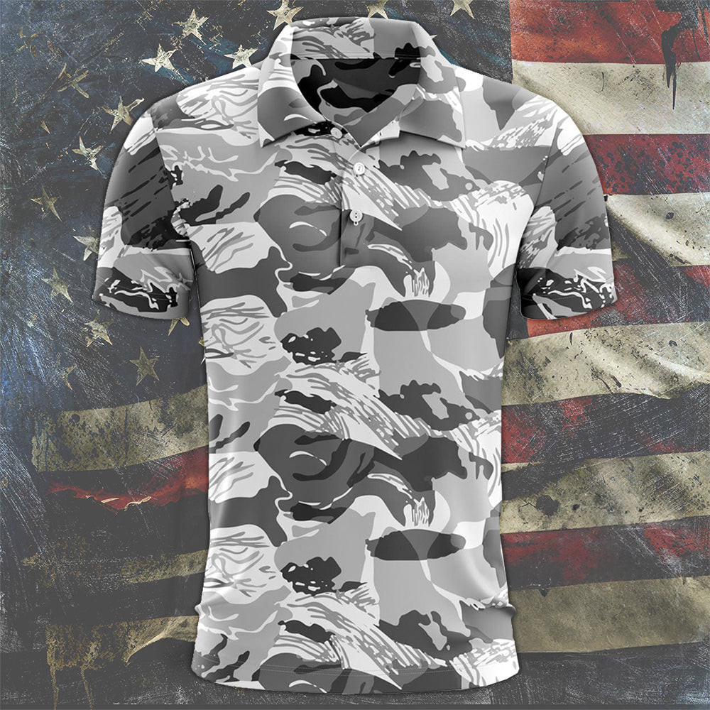 Arctic Rhodies Polo Shirt Camouflage Golf Shirts Gifts For Golf Lovers