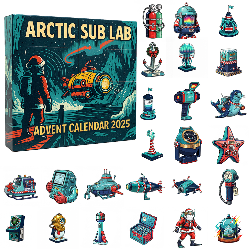 Arctic Sub Lab 2025 Advent Calendar Holiday Countdown Calendar Christmas Presents For Brother