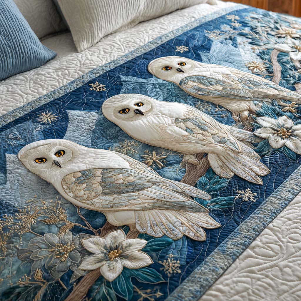 Arctic Watch Quilted Bed Runner Bed Decorations Best Owl Gifts