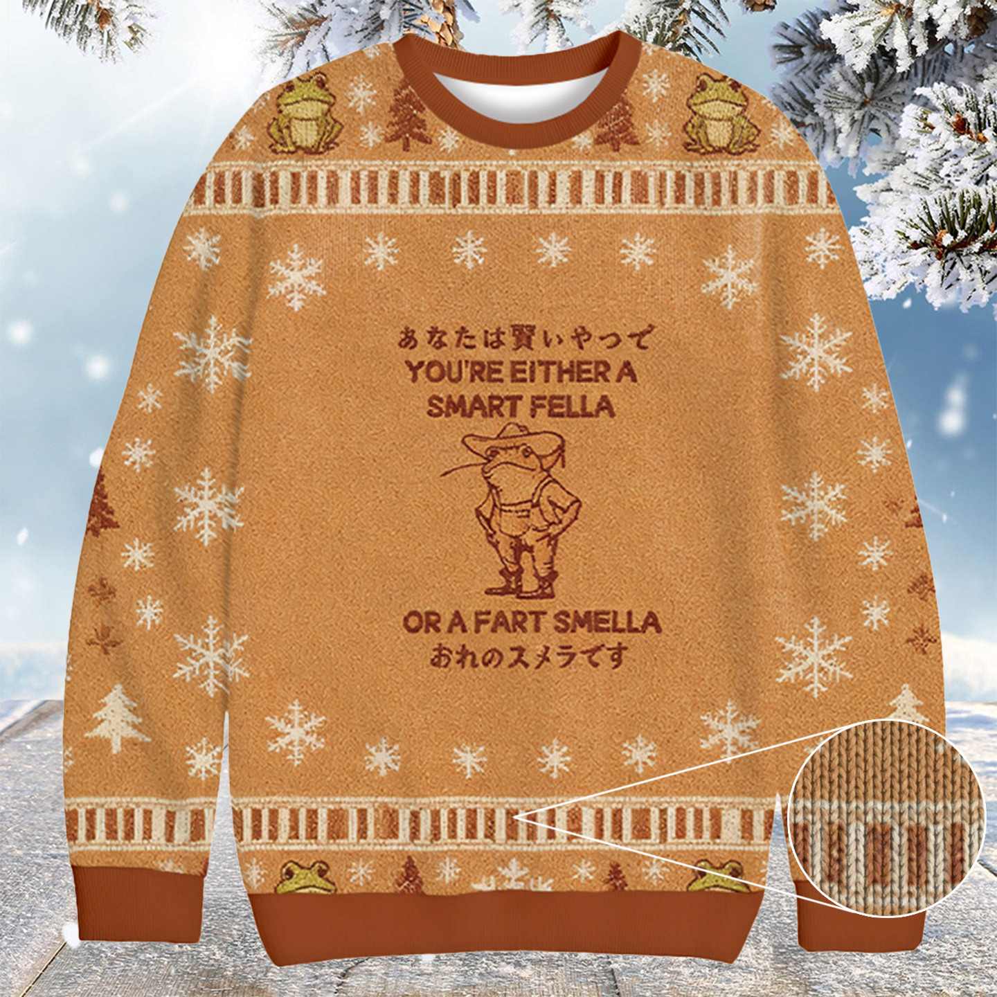 Are You A Smart Fella Or Fart Smella Christmas Ugly Sweater Xmas Gifts For Son