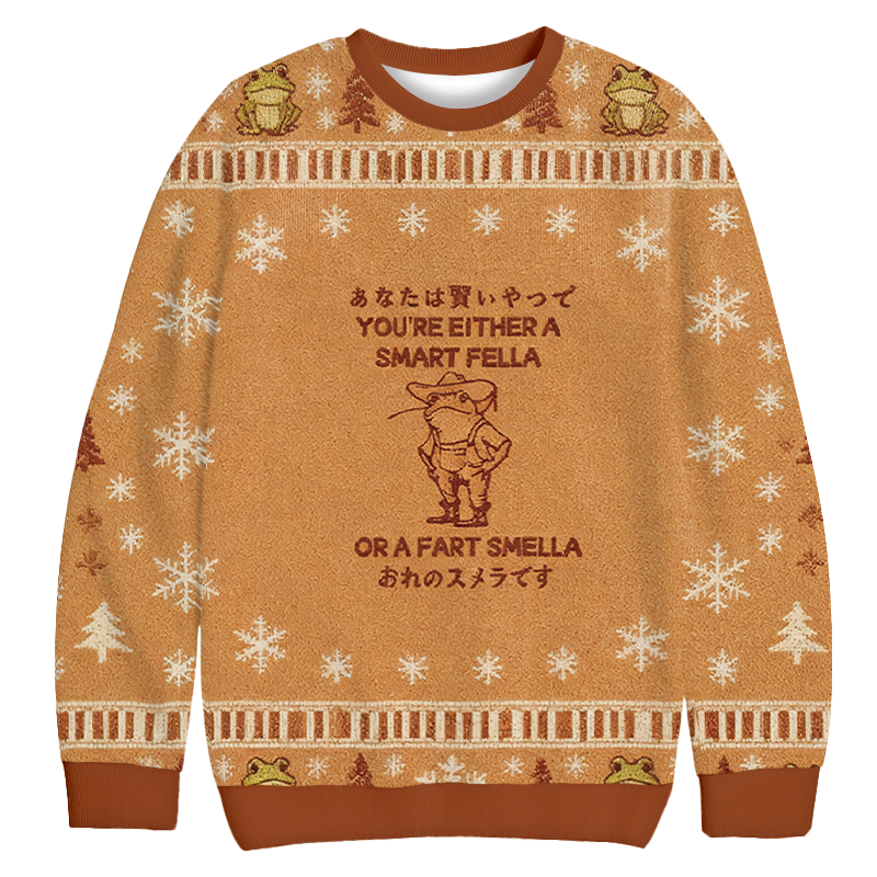 Are You A Smart Fella Or Fart Smella Christmas Ugly Sweatshirt Holiday Joke Gift Idea Are You A Smart Fella Or Fart Smella Christmas Ugly Sweatshirt Holiday Joke Gift Idea