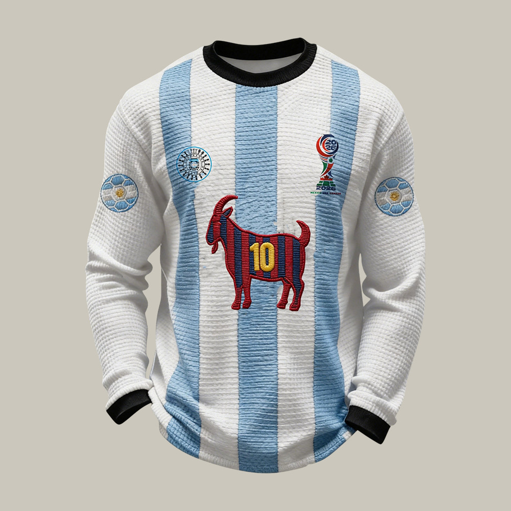 Argentina 2026 FIFA World Cup Goat Long Sleeve Shirt Soccer Merch Father's Day Gift