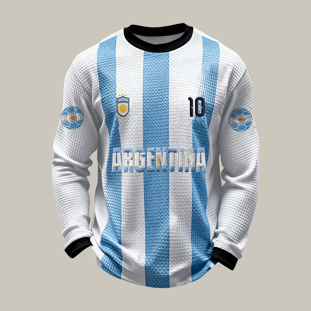 Argentina 2026 FIFA World Cup Long Sleeve Shirt FIFA Club World Cup Bracket Apparel Soccer Gear