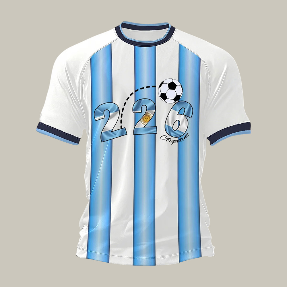 Argentina FIFA World Cup 2026 Soccer T-Shirt Game Day Soccer Clothes Present For Dad Birthday