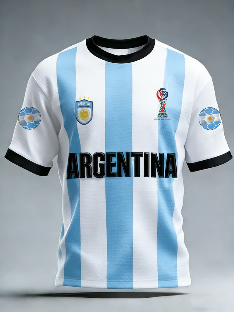 Argentina World Cup 2026 T-Shirt Soccer Fan Gear Football Apparel Gift Ideas For Argentina Fans