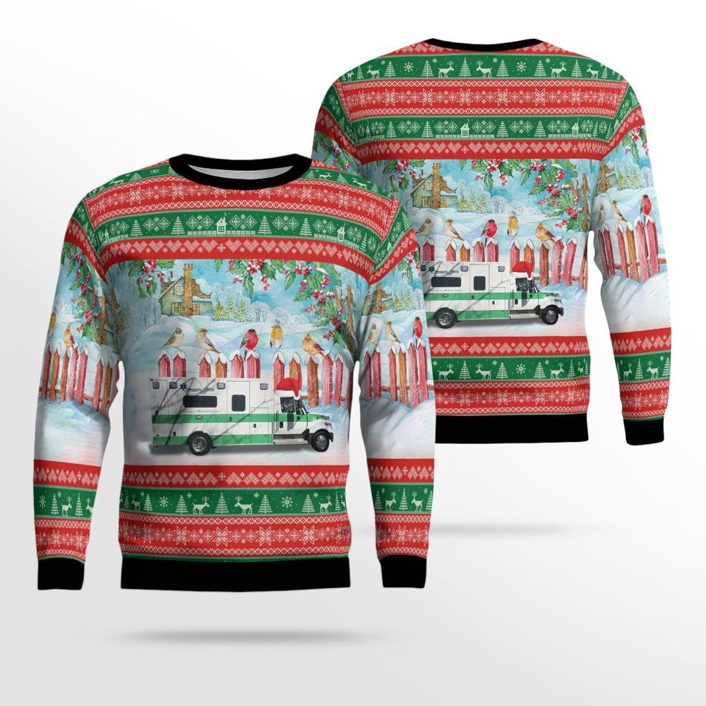 Argyle Emergency Squad Argyle New York Christmas AOP Ugly Sweater Xmas Unisex Sweater Christmas Gifts for Men Women