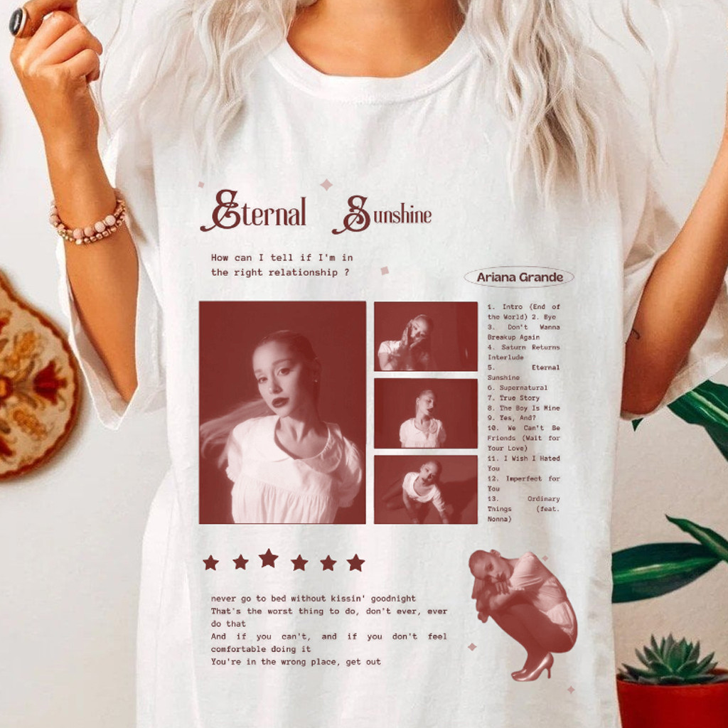 Ariana Grande Eternal Sunshine Tracklist Shirt Ariana Grande Merch Best Gifts For Fans