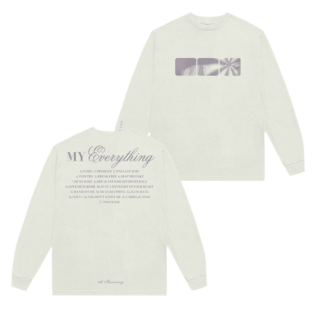 Ariana Merch Ariana My Everything Tenth Anniversary Long Sleeve T-Shirt Music Gifts For Fans