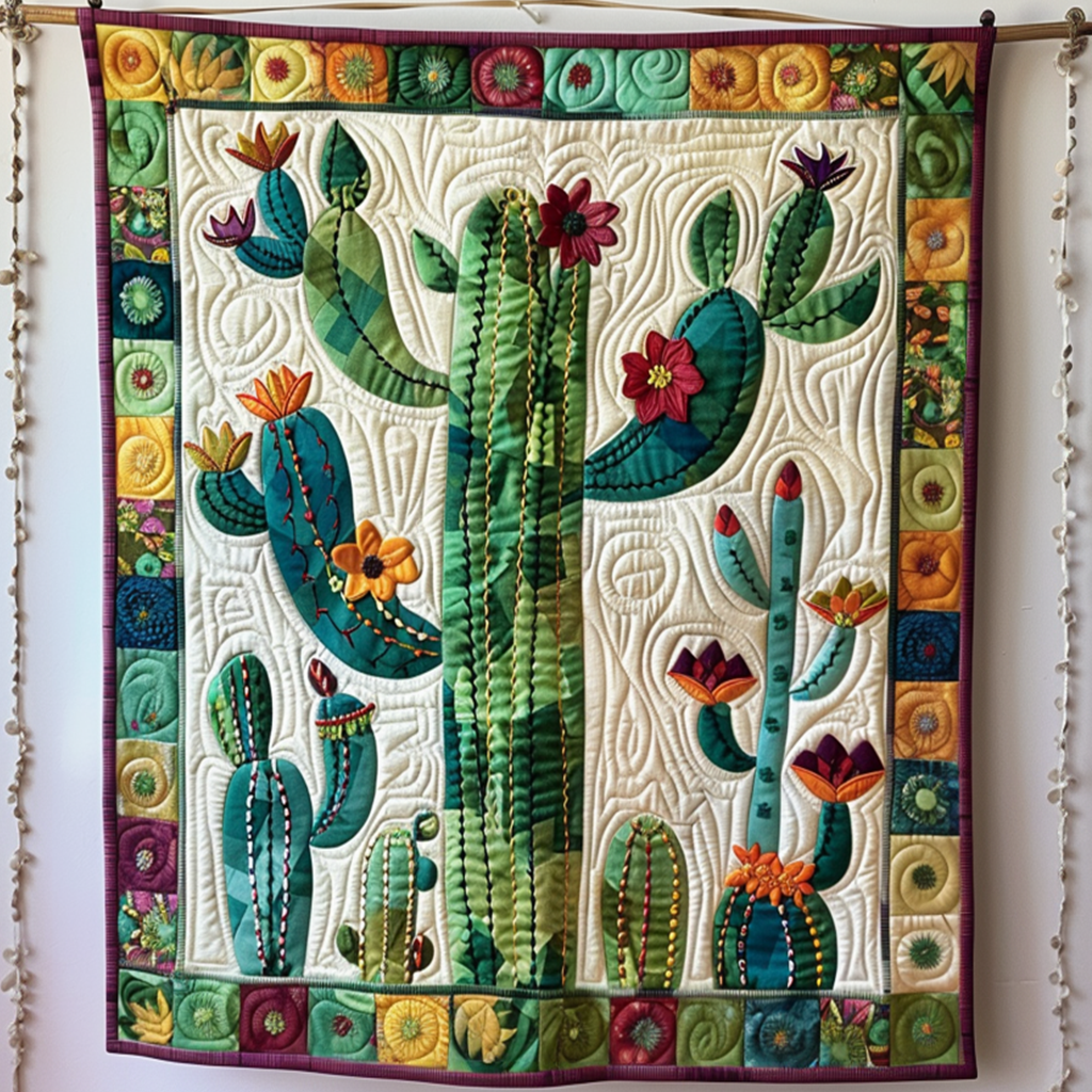 Arid Blossoms Quilted Blanket Cute Blankets For Adults