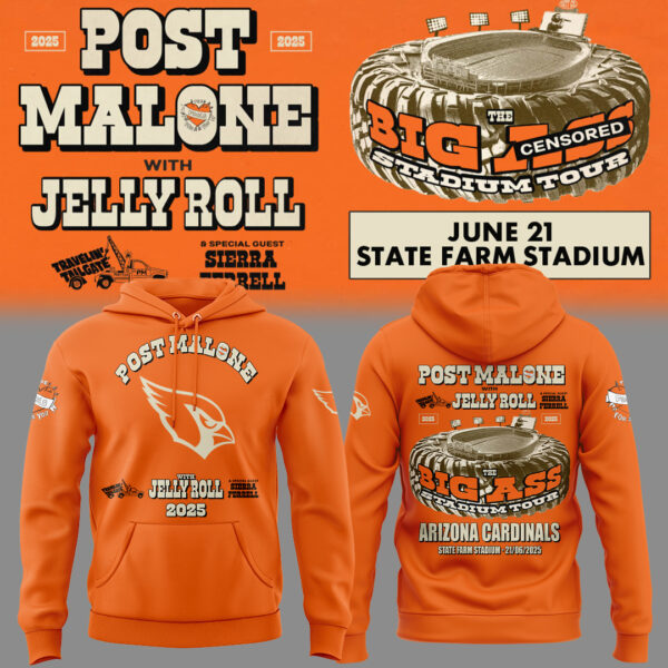 Arizona Cardinals Post Malone With Jelly Roll Hoodie Presents For Football Players