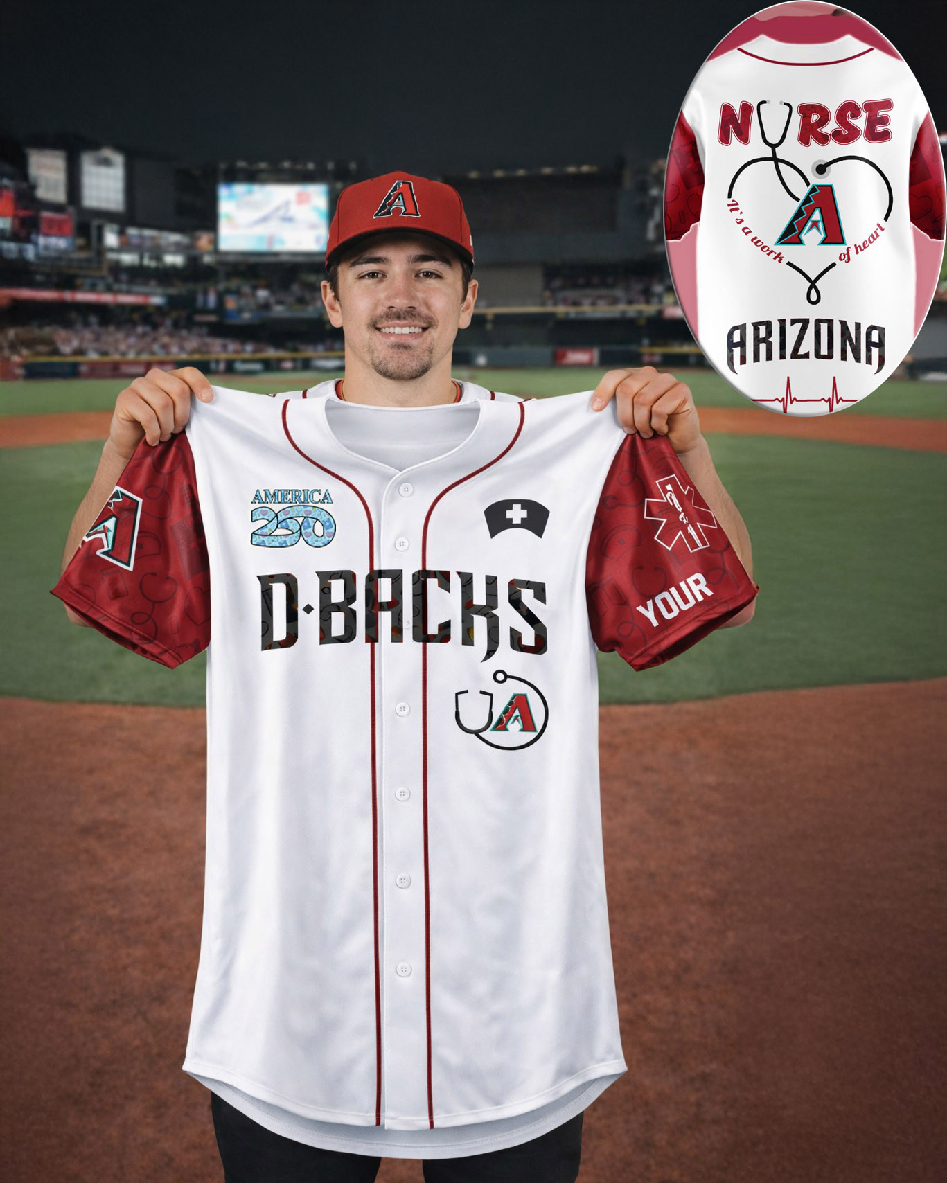 Arizona DBacks America 250 Years Basketball Jersey Arizona Wildcats Final Four Clothes Best Fan Gear