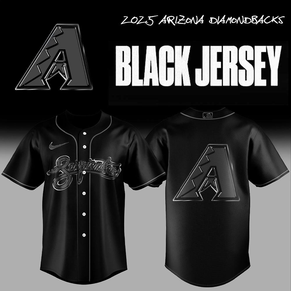 Arizona Diamondbacks Back In Black Limited Edition Baseball Jersey Gifts For Baseball Fans